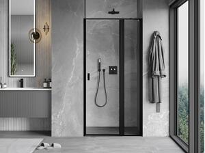 Mexen Mist porta doccia battente destra 90 cm, cornice nera, nero - 8A4-090-000-70-70-P