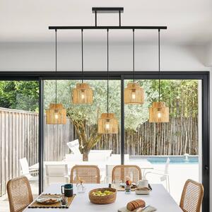 COREP Lampada a sospensione Cancun, dimmerabile, Crema / Ambra, Soggiorno / Sala da pranzo, Carta / Lunolit / Lunopal, Lampada a sospensione