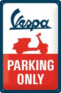 Cartello in metallo Vespa Parking Only, (20 x 30 cm)