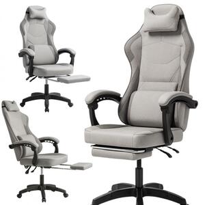 Sedia da gaming girevole VECTOR con funzione di massaggio e poggiapiedi, modello KO48SZ