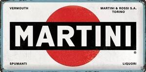 Cartello in metallo Martini Logo White