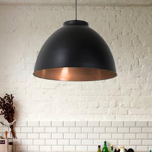 COREP Lampada a sospensione Dock, dimmerabile, Nero, Soggiorno / Sala da pranzo, Metallo, Moderno, Lampada a sospensione