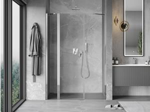 Mexen Mist porta doccia a battente 130 cm, trasparente, cromo - 8A4-130-001-01-00