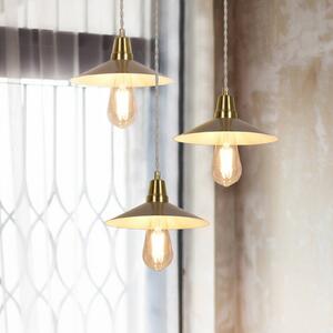 COREP Lampada a sospensione Claudette, dimmerabile, Crema / Ambra, Soggiorno / Sala da pranzo, Metallo, Vintage, Lampada a sospensione