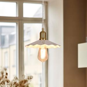 COREP Lampada a sospensione Suzette, dimmerabile, Bianco / Opale, Soggiorno / Sala da pranzo, Metallo, Vintage, Lampada a sospensione