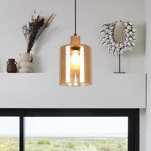 COREP Lampada a sospensione Giovanni, dimmerabile, Crema / Ambra, Soggiorno / Sala da pranzo, Vetro, Moderno, Lampada a sospensione