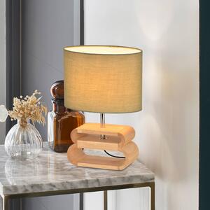 COREP Lampada da tavolo Oslo, Verde, Soggiorno / Sala da pranzo, Legno, Scandinavo, Lampada da tavolo