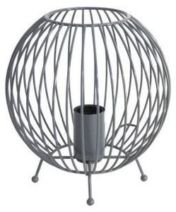Lampada da tavolo moderna Insa in metallo grigio