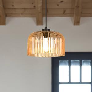 COREP Lampada a sospensione Luigi, dimmerabile, Crema / Ambra, Soggiorno / Sala da pranzo, Vetro, Moderno, Lampada a sospensione