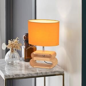 COREP Lampada da tavolo Oslo, Giallo / Arancione, Soggiorno / Sala da pranzo, Legno, Lampada da tavolo
