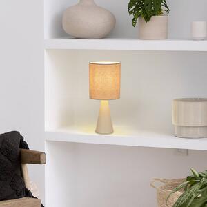 COREP Lampada da tavolo Sally, Crema / Ambra, Soggiorno / Sala da pranzo, Metallo, Moderno, Lampada da tavolo