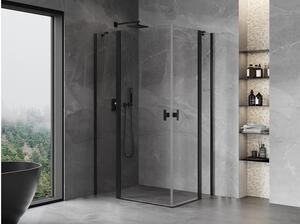 Mexen Mist Duo cabina doccia con apertura 90 x 70 cm, trasparente, nero - 8A4-090-070-70-00