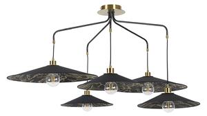 Lampada a sospensione MARKET SET, Gatsby, dimmerabile, Nero, Sala da pranzo, Tessuto / Tessile, Design