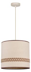Lampada a sospensione MARKET SET, Jimmy, dimmerabile, Beige, Sala da pranzo, Tessuto / Tessile, Design
