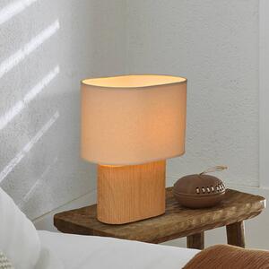 COREP Lampada da tavolo Santorini, Legno chiaro, Soggiorno / Sala da pranzo, Ceramica, Lampada da tavolo