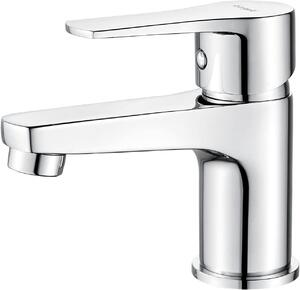 Rubinetto per lavabo con sistema di avviamento a freddo e tecnologia per il risparmio idrico