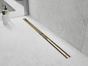 Mexen Flat 360° Slim scarico lineare rotante 130 cm, oro - 1541130