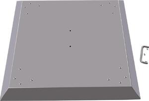 Schermo termico per braciere - Deflettore di calore in acciaio inossidabile - Gambe pieghevoli - Maniglia di trasporto - Per terrazza/esterno - 63,5 x 63,5 x 30,5 cm - Argento