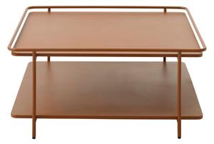 Tavolino da salotto color terracotta in metallo 75x75 cm Yuba – Unique Furniture