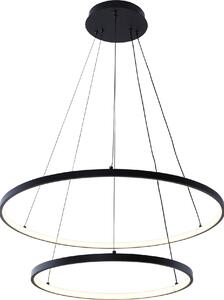 Lampada a sospensione LED BRENO nera 50W, bianco caldo 4250 lm, alluminio, dimensioni: 150x60x60 cm, IP20, Zuma Line