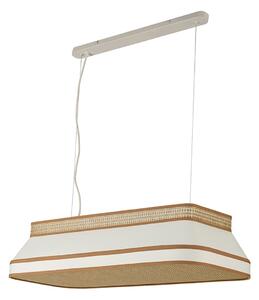 Lampada a sospensione MARKET SET, Square, dimmerabile, Beige, Sala da pranzo, Tessuto / Tessile, Design