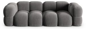 Divano grigio con rivestimento in velluto 250 cm Loretto – Cosmopolitan Design