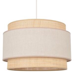 Lampada a sospensione COREP, Milo, dimmerabile, Beige, Soggiorno, Tessuto / Tessile