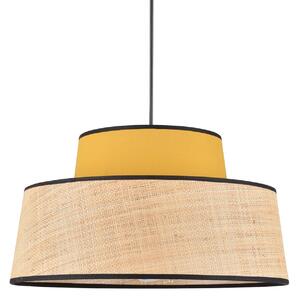 Lampada a sospensione COREP, Mallorca, dimmerabile, Beige, Soggiorno, Tessuto / Tessile
