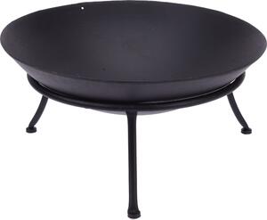 Braciere Ø 47 cm, braciere in ferro e metallo nero, braciere decorativo, focolare