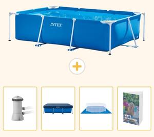 Piscina fuori terra rettangolare - 300x200x75 cm - 5 pezzi - Modello SCB117