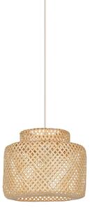 Lampada a sospensione COREP, Makassar, dimmerabile, Beige, Soggiorno, Bambù