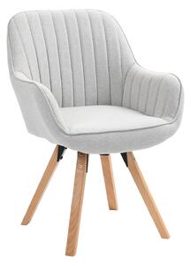 Meubles Cosy Comode sedie da pranzo in tessuto beige con rotazione a 360° - CARSON