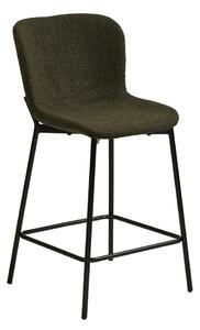 Sgabello da bar verde scuro imbottito (altezza della seduta 65 cm) Maceda – House Nordic