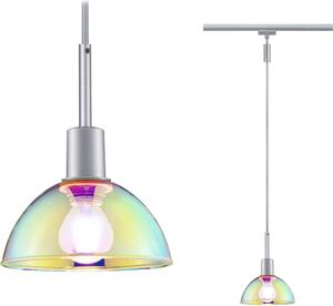 Lampada a sospensione U-Rail Sarrasani dimmerabile cromo opaco multicolore