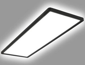 Plafoniera LED 24W Rettangolare SwitchCCT Selezionabile 580x200 mm Bifacciale Nero Selezionabile (Caldo-Neutro-Freddo)