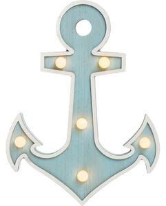Lampada da parete decorativa a LED ANKER Design, legno, blu bianco, H 40 cm