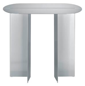 Tavolo consolle color argento opaco in acciaio inox 35x80 cm Oru – Blomus