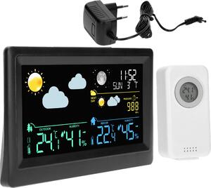 Browin - Stazione meteorologica elettronica, wireless, con sensore, colore nero