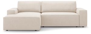 Divano letto in tessuto bouclé beige (angolo sinistro) Jodie - Micadoni Home