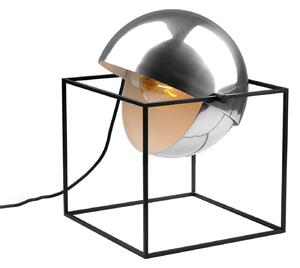Carpyen Lampada da tavolo El Cubo con sfera in cromo