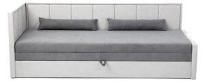 Divano grigio allungabile/con contenitore e rivestimento in ciniglia 214 cm Fulgeo – ELTAP