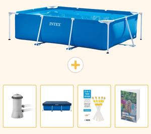 Piscina fuori terra rettangolare - 300x200x75 cm - 5 pezzi - Modello SCB129