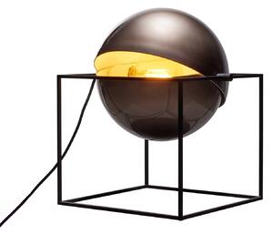 Carpyen Lampada da tavolo El Cubo con sfera in grigio fumè