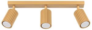 Lampada da soffitto KARBON 3L oro 3xGU10 10W alluminio 16.5x6.5x45cm Sollux Lighting