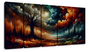 Quadri 5 pezzi – Albero della vita mistico