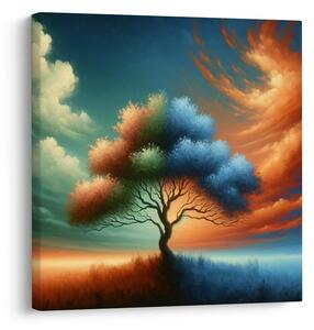 Quadro su tela – Albero della vita tra gli elementi