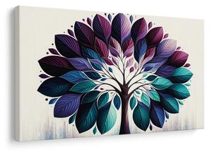 Quadro su tela – Albero della vita in armonia blu