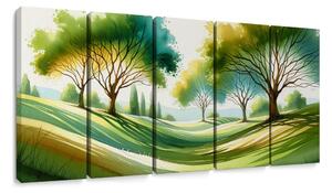 Quadri 5 pezzi – Calmo albero della vita