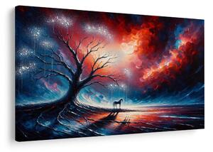 Quadro su tela – Albero della vita magico di notte
