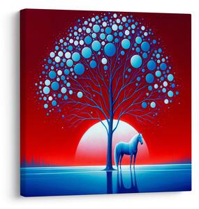 Quadro su tela – Magico albero della vita nel paesaggio